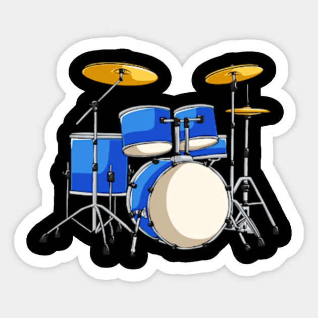 Drum Set Drums Drummer Band Rock Sticker by fromherotozero